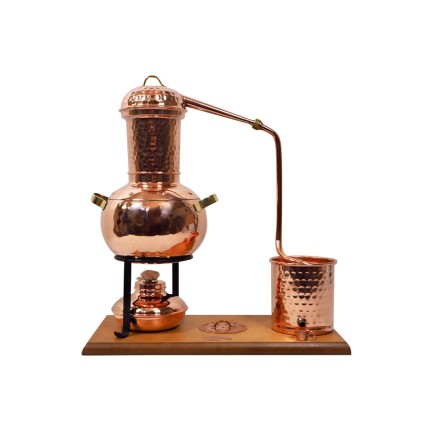 CopperGarden® Destillieranlage Italia 2 Liter mit Kochplatte, Aromasieb  & Thermometer - Destillatio