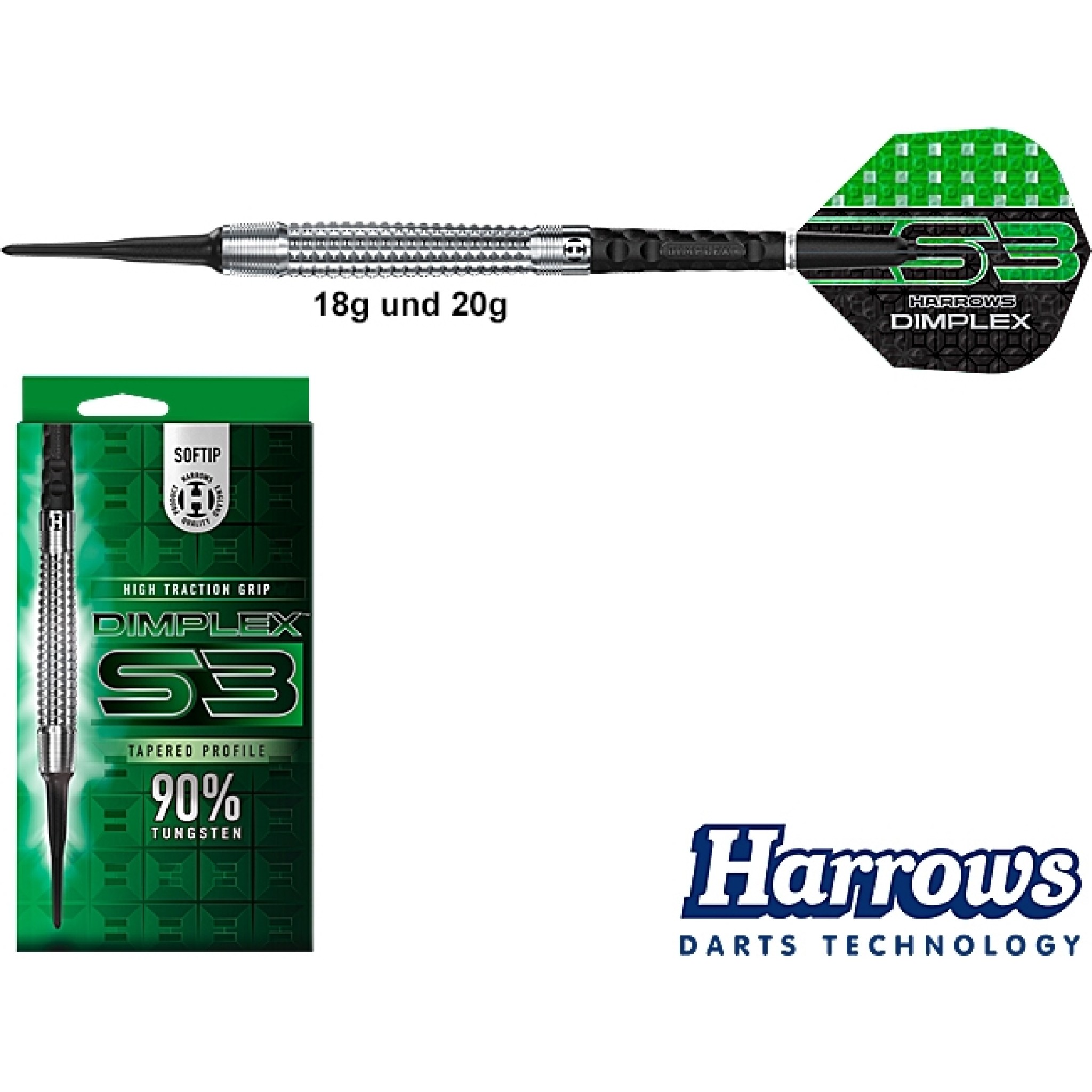 HARROWS Dimplex S3 Tapered 90% Soft - Dartworld HARROWS Dimplex S3 Tapered 90% Soft - Dartworld