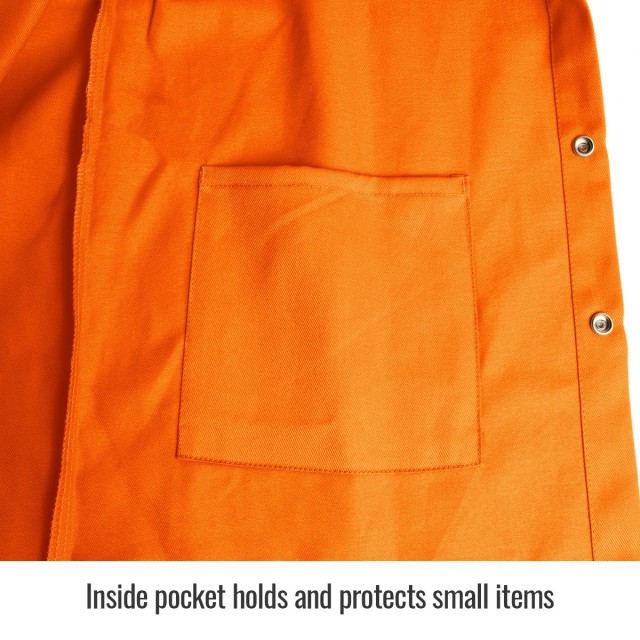 Revco Black Stallion 9 oz FR 30" Orange Cotton Welding Jacket Size Small 