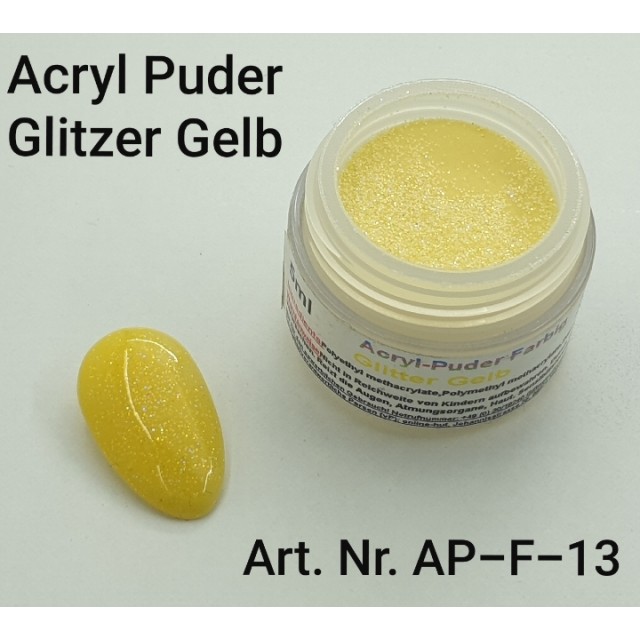 Acryl Puder Farbig Glitter Gelb 15 Ml Online Hut